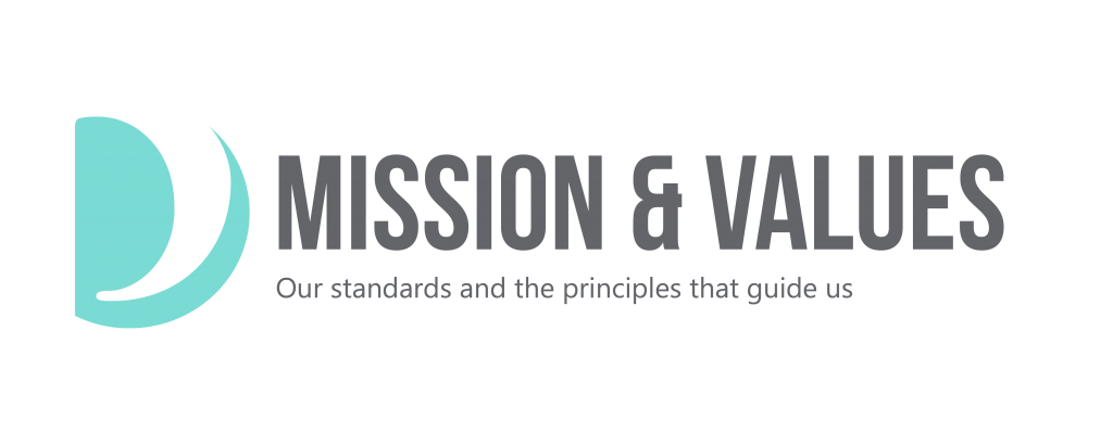 Mission & Values, Our standards and the principles that guide us
